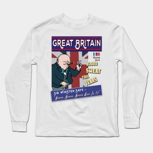 Great Britain - Olympics 2024 - Winston Churchill Long Sleeve T-Shirt